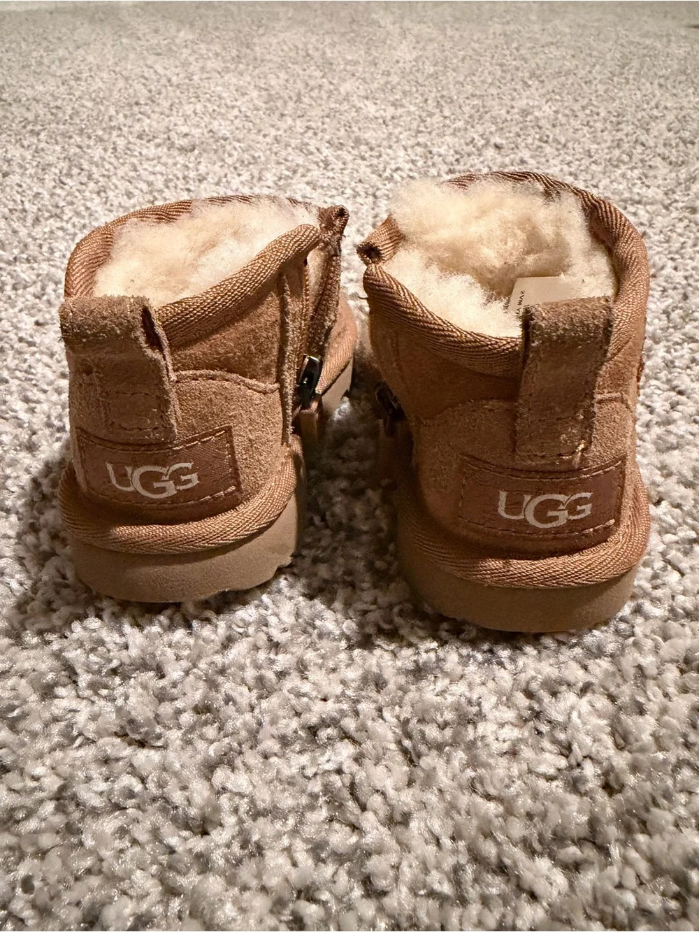 Ugg Cozy Suede Shearling-Lined Slipper Boots - Chestnut Brown